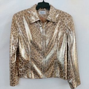 Sz-12 VTG Giancarlo Ferrari Animal Print Blazer